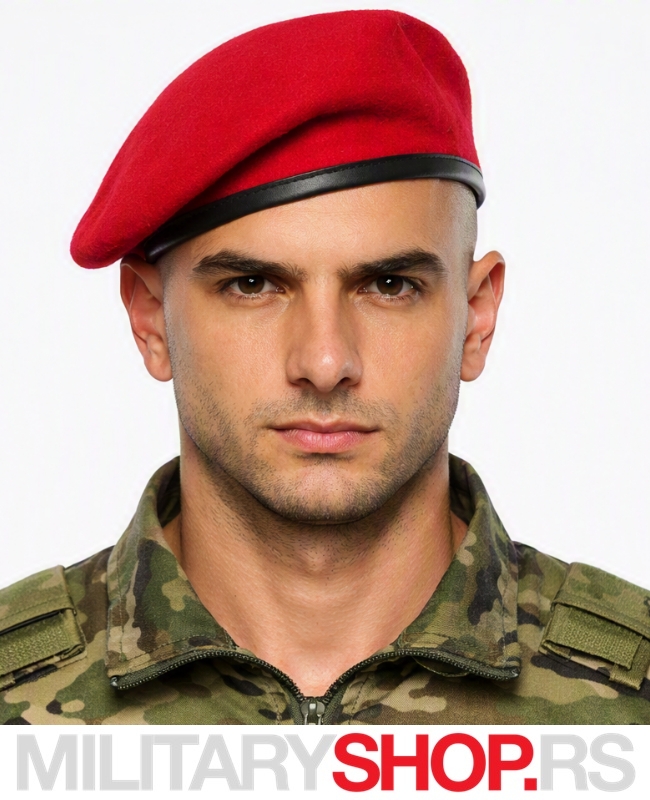 Crvena Francuska Kapa Beretka