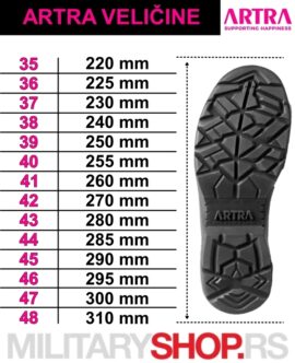 ARKADA CRNA TAKTIČKA ČIZMA ARTRA 962