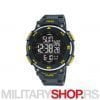 Q&Q Muški digitalni ručni sat crni sa žutim M124J804Y