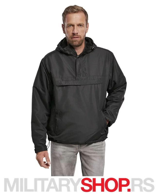 Brandit Windstoper-Windbreaker Jakna Crne Boje - Slika 2