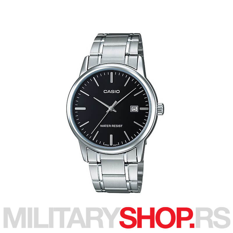 Casio analogni black metal muški ručni sat MTP V002D 1AUDF