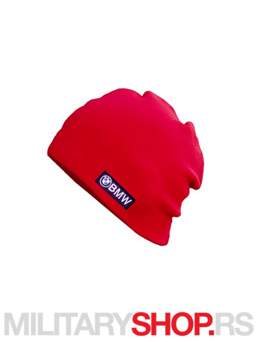 BMW pamucna zimska kapa crvene boje