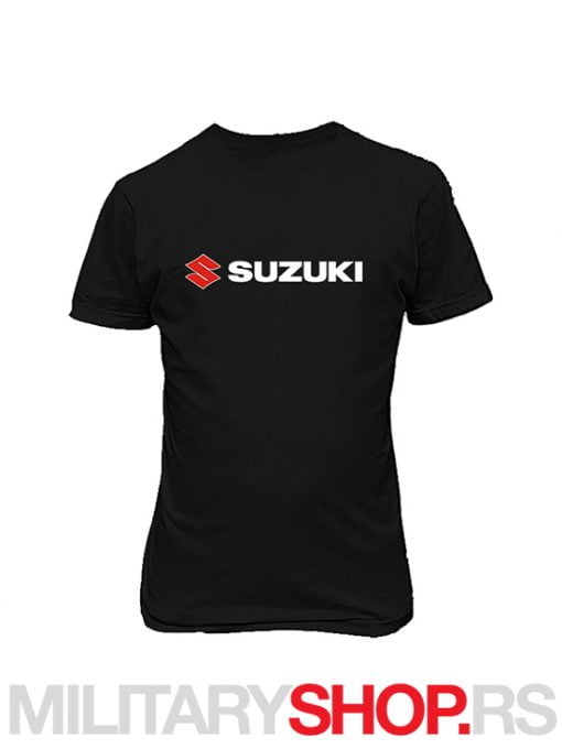 Suzuki crna pamucna moto majica