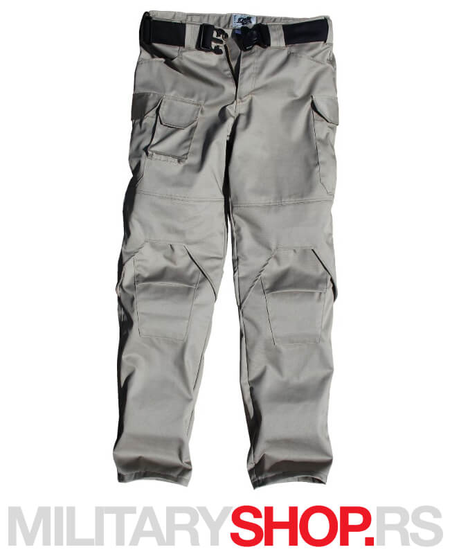 Moto pantalone sa ojačanjima bež boja