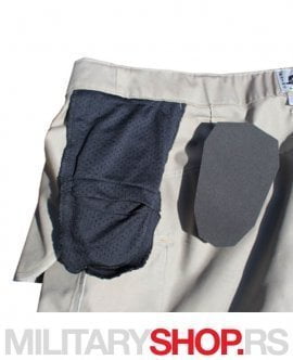 Moto pantalone sa ojačanjima bež boja