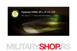 Crna lampa 700 lumena Klarus Mi7