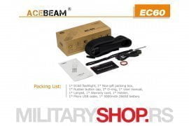 AceBeam lampa EC60 micro USB