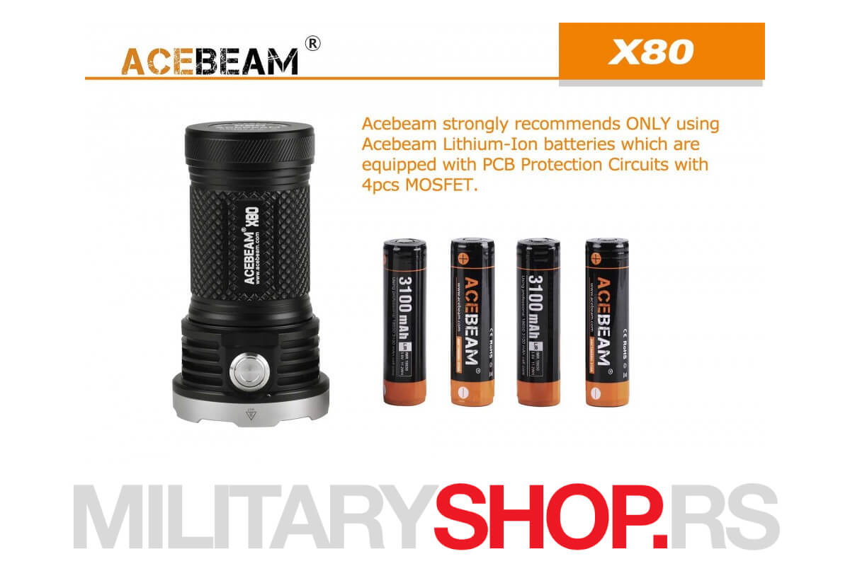 AceBeam X80 Lampa sa 19 LED dioda