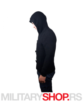 Džemper Assassin crni sa kapuljačom
