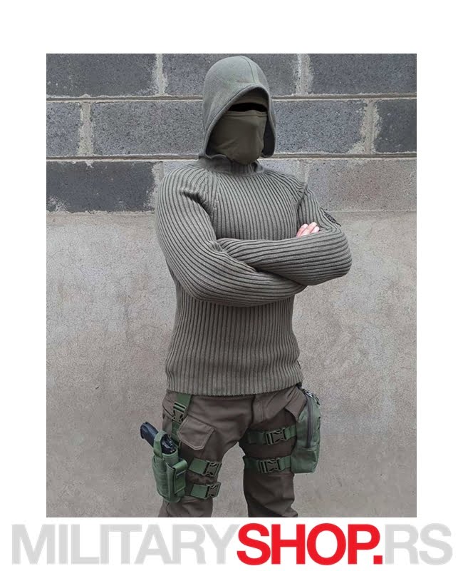 Stalker Maslinasto Zeleni Džemper Sa Kapuljačom