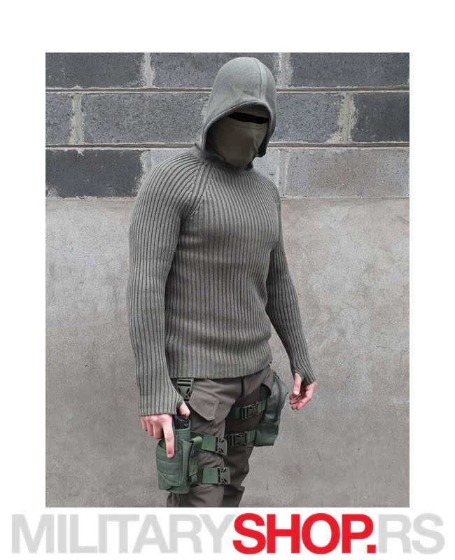 Stalker Maslinasto Zeleni Džemper Sa Kapuljačom