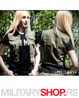 Ženski prsluk Letnji Military zeleni