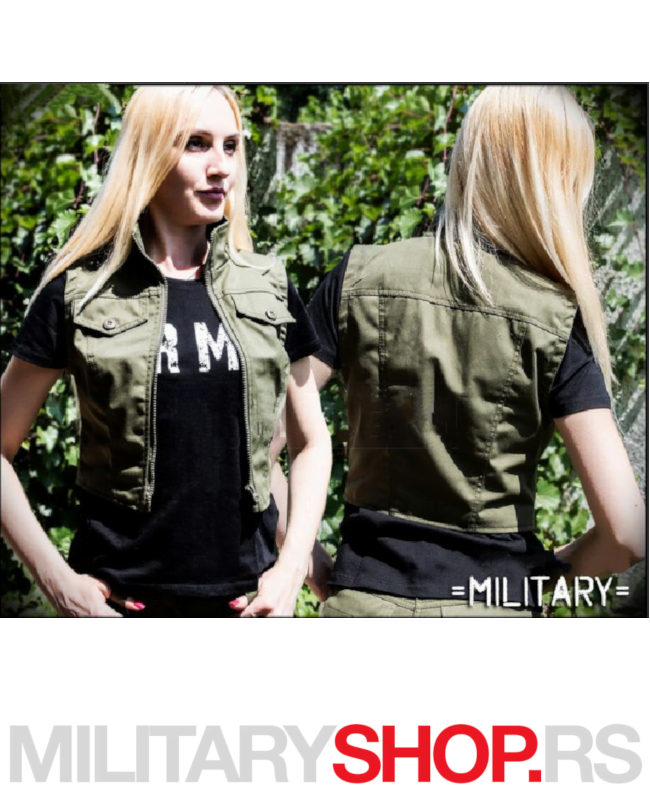 Ženski prsluk Letnji Military zeleni