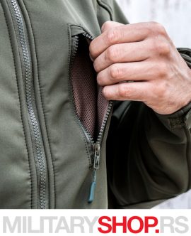 Zelena SoftShell jakna Division Armoline