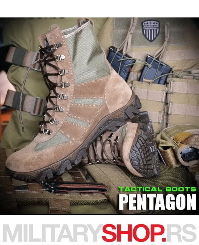 Vojna taktička čizma Pentagon kaki ARMOLINE