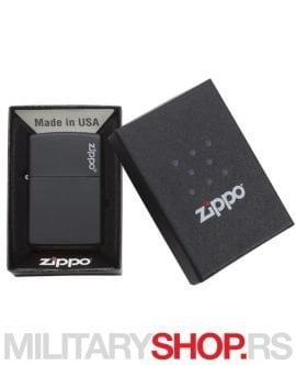 Zippo crni mat sa logom