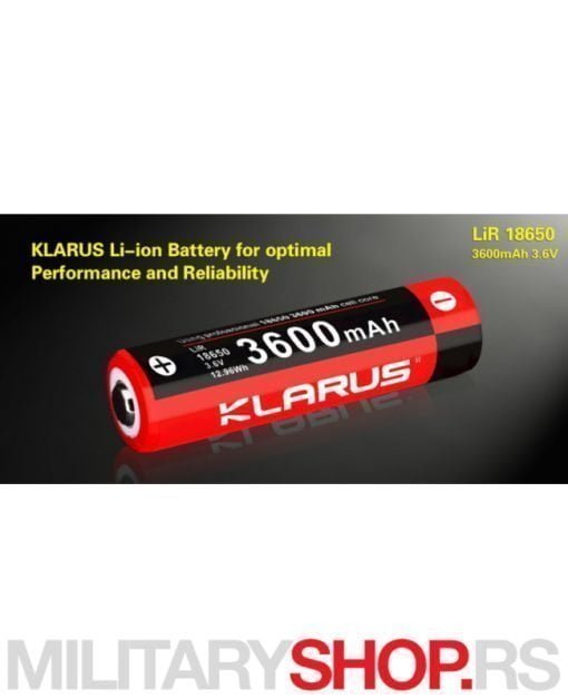 Klarus baterija Li Ion 18650 3600 mAh