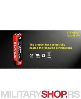 Klarus baterija Li Ion 18650 3600 mAh
