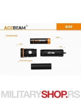 Ronilačka lampa D20 Acebeam