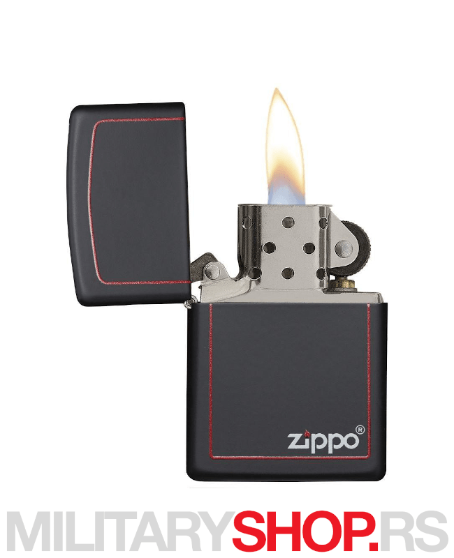 Red Black Matte Zippo Upaljač 218ZB