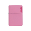Roze mat upaljač Zippo sa logom