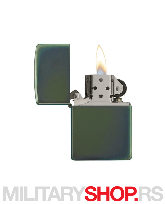 Metalik-zeleni Zippo upaljač