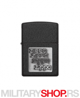 Zippo crni upaljač sa srebrnim logom