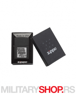 Zippo crni upaljač sa srebrnim logom