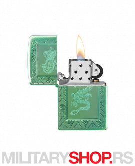 Visokopolirani Zippo upaljač Zeleni zmaj