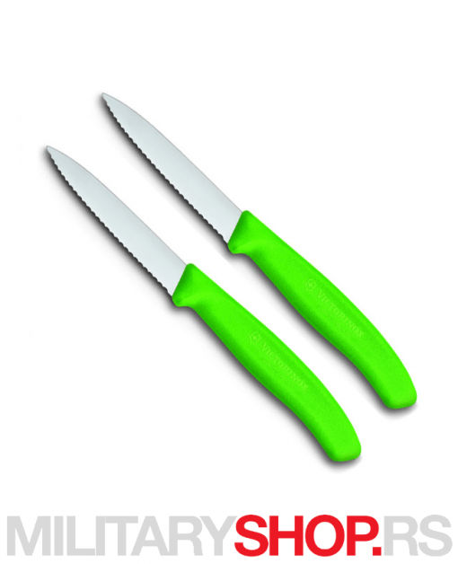 Nerđajući kuhinjski noževi Victorinox set - zeleni