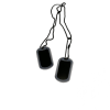Crne vojne pločice Dog Tag