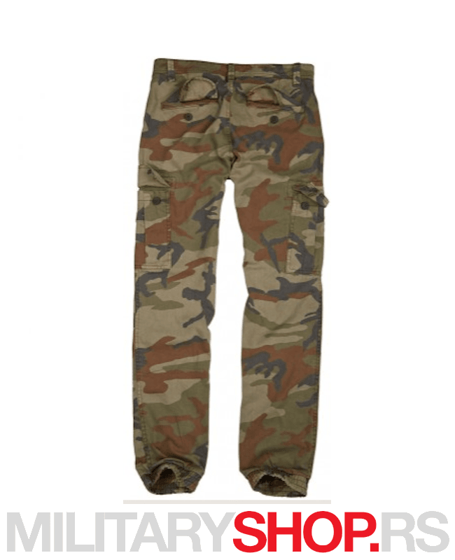 Slim fit Pantalone s džepovima maskirne Surplus Bad Boys