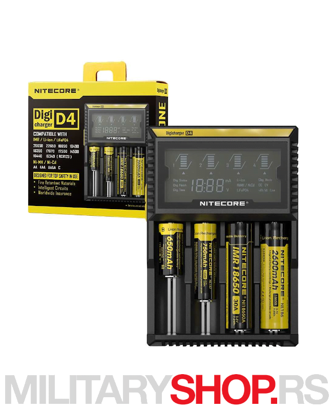 Punjač baterija D4 Nitecore LCD ekran
