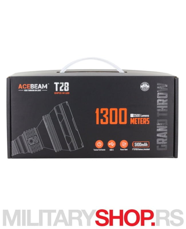 Acebeam T28 Lampa domet 1300m