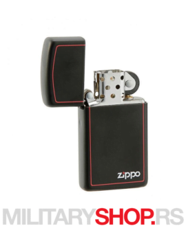 Zippo slim crni upaljač Red Border