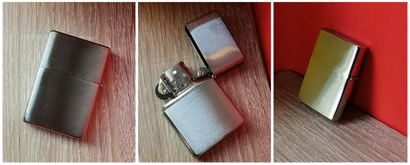 Upaljač Zippo sivi Brushed Chrome Vintage