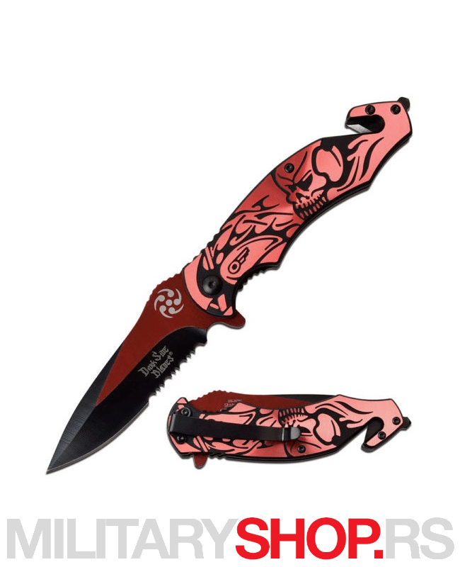 Crveni Skull nož Dark Side DS-A061RD