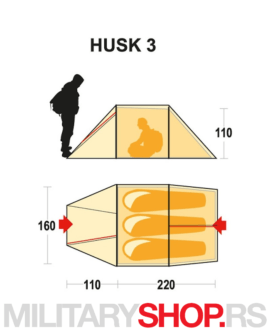 Šator za kampovanje Ferrino Husk 3