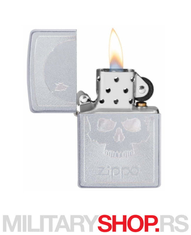 Zippo upaljač Lobanja Skull With Lines
