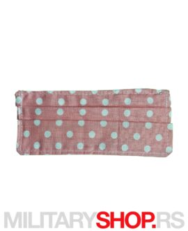 PAMUČNA DEČIJA DVOSLOJNA MASKA PINK TUFNE