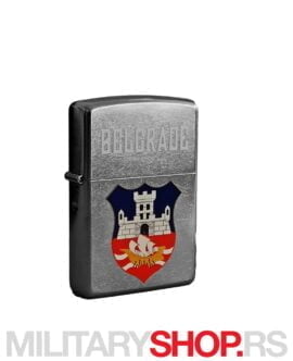 Brushed Hrom Zippo upaljač Belgrade Logo