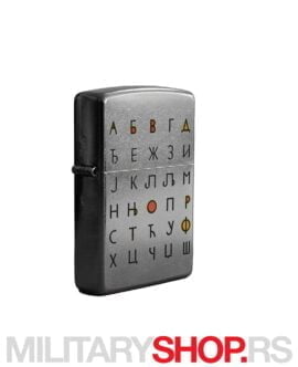 Brushed Hrom Zippo Upaljač Azbuka
