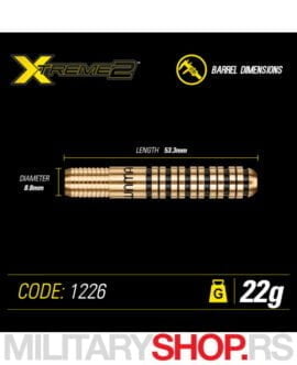 Metalne pikado strelice Xtreme 2 Steeldart