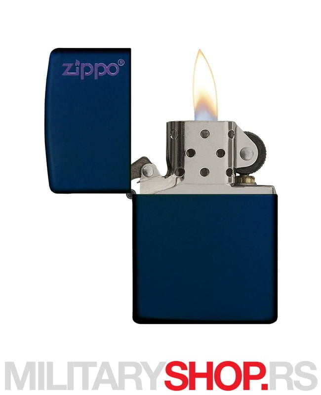 Upaljač teget navy mat sa Zippo logom