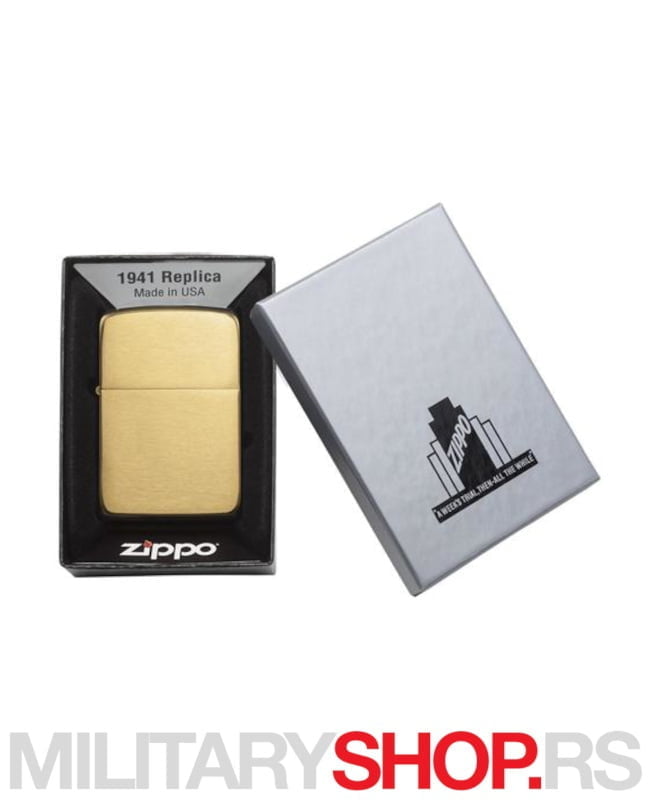 Zippo upaljač brušeni mesing 1941 replika