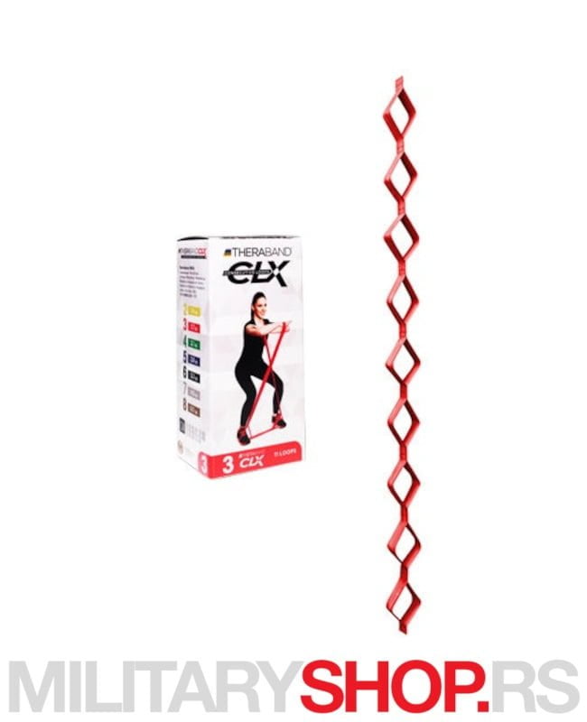 Lančana fitnes traka crvena TheraBand CLX