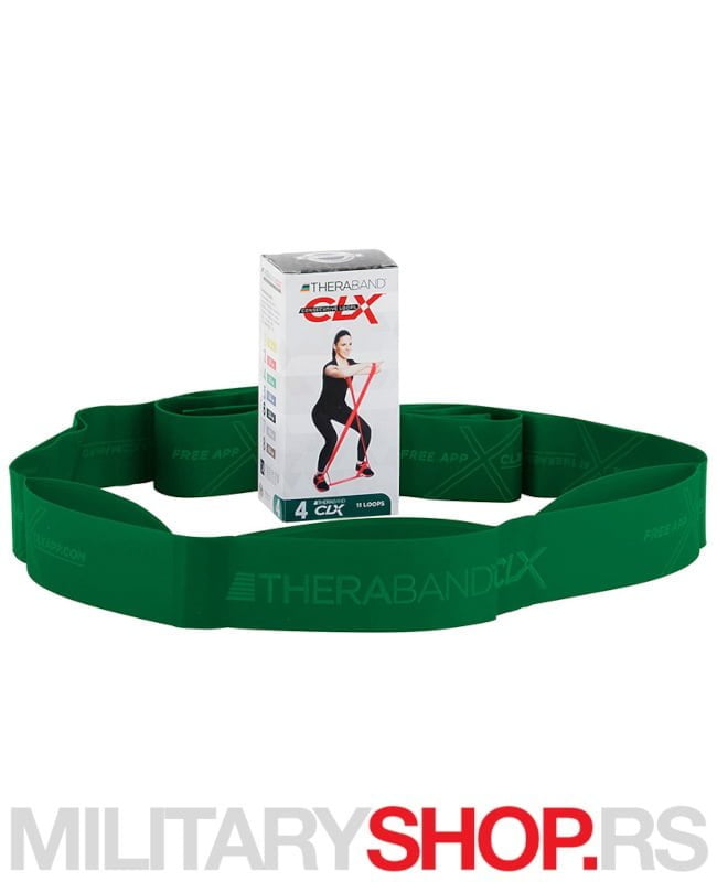 Lančana fitnes traka zelena TheraBand CLX