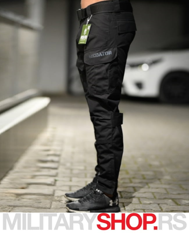 Predator taktičke pantalone crne boje