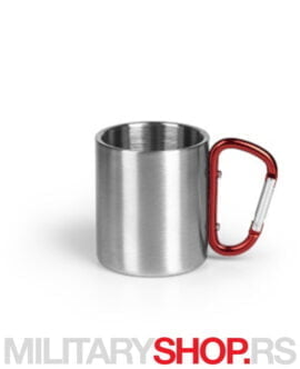 Aluminijumska čaša sa karabinjerom Hike 200ml