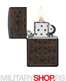 Crni Zippo upaljač Circuit Pattern